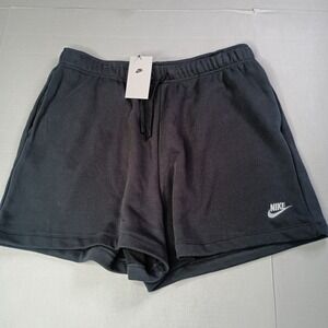 Nike Club Fleece Shorts Women's Size 0X Black Standard Fit Mid Rise DV5086-010